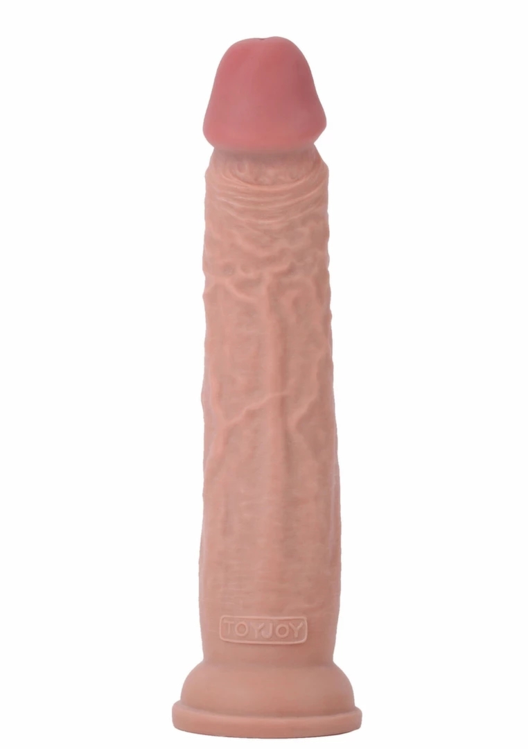 TOYJOY Deluxe Dual Density Dong TPE 36,5 cm – model z przyssawką, dwuwarstwowa budowa
