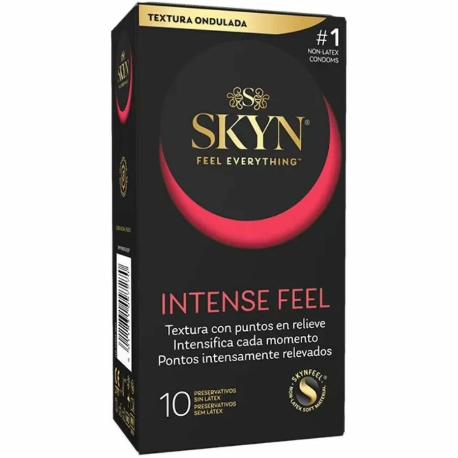 SKYN Intense Feel 10 sztuk teksturowane prezerwatywy bez lateksu, falisty wzór