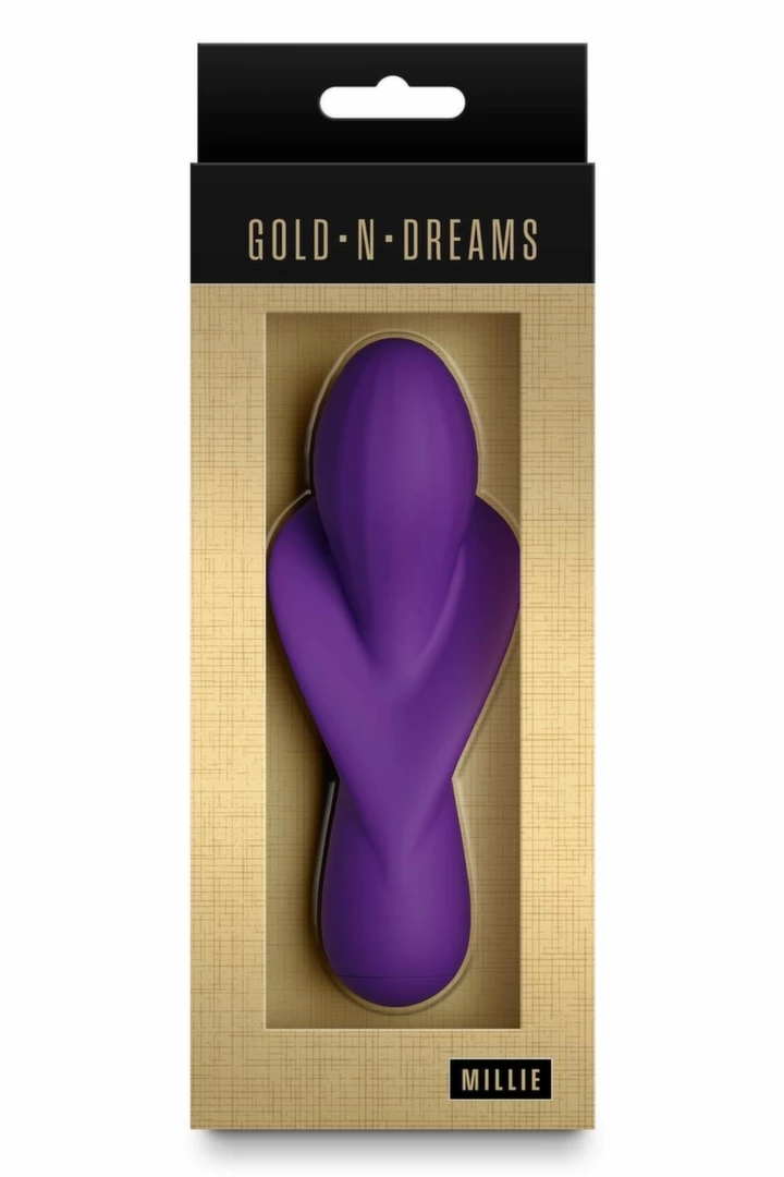 GOLD-N-DREAMS Millie Amethyst – kompaktowy masażer silikonowy, 7 trybów, IPX6