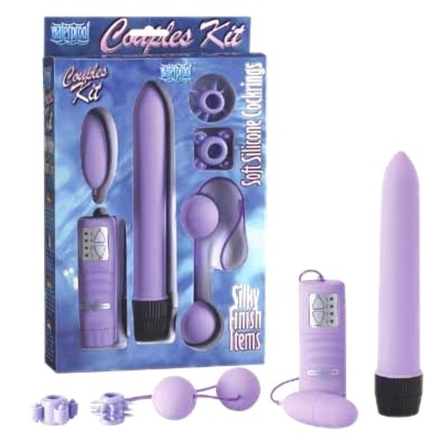 SexShop - Zestaw wibratorów i akcesoriów Waterproof Couples Vibrator Kit - online