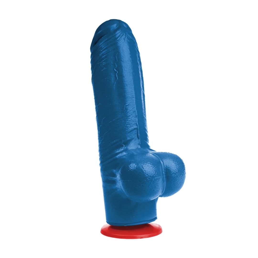 Fuck & Fist Tyr XL Niebieski Model Anatomiczny z Przyssawką 28 cm – PVC, duży rozmiar