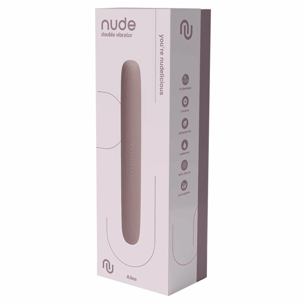 NUDE AILEE Double Vibrator Travel Size elastyczny, dwustronny, 2 sterowania, USB, IPX6