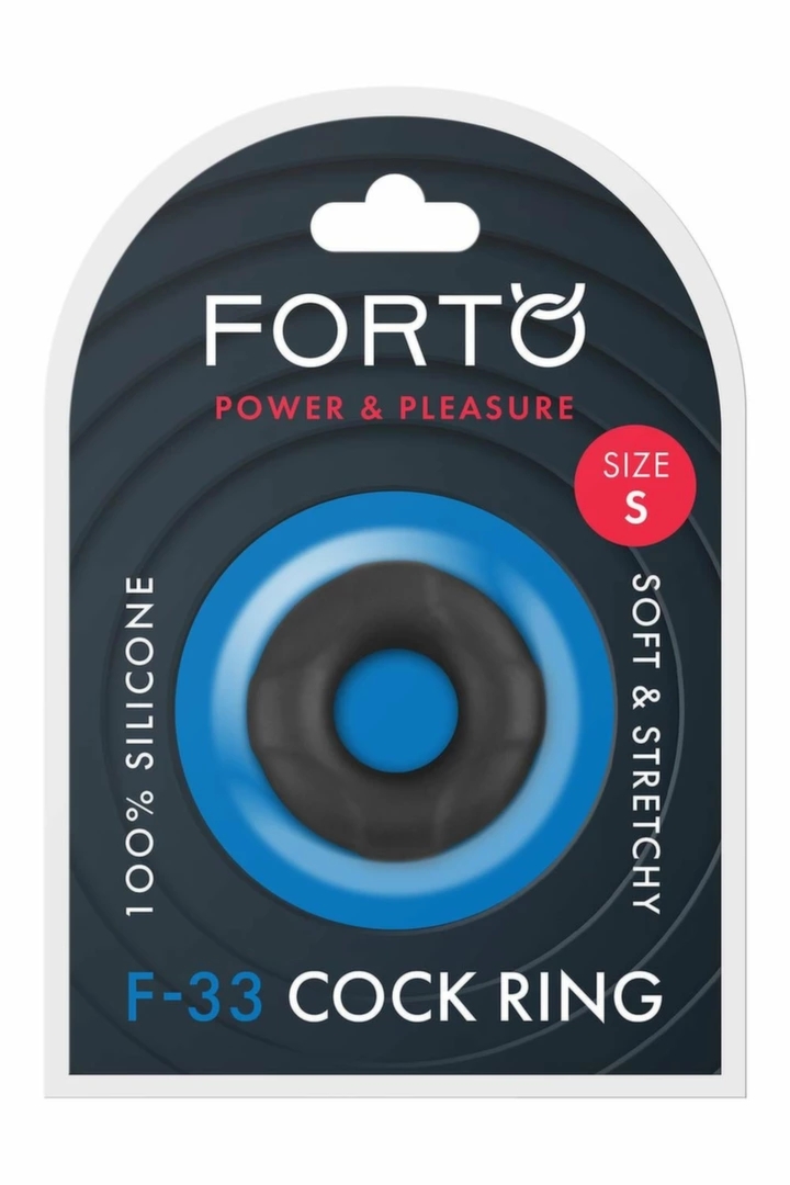 FORTO F-33 Pierścień Anatomiczny Small 17mm czarny silikonowy, elastyczny
