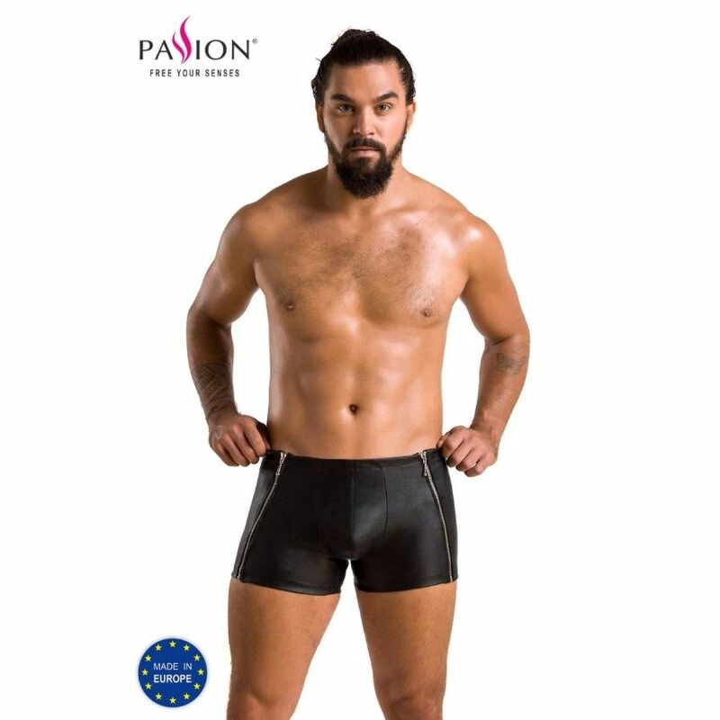 Passion 049 Spodenki damskie krótkie matowe czarne L/XL – certyfikat Oeko-Tex, wygodny fason