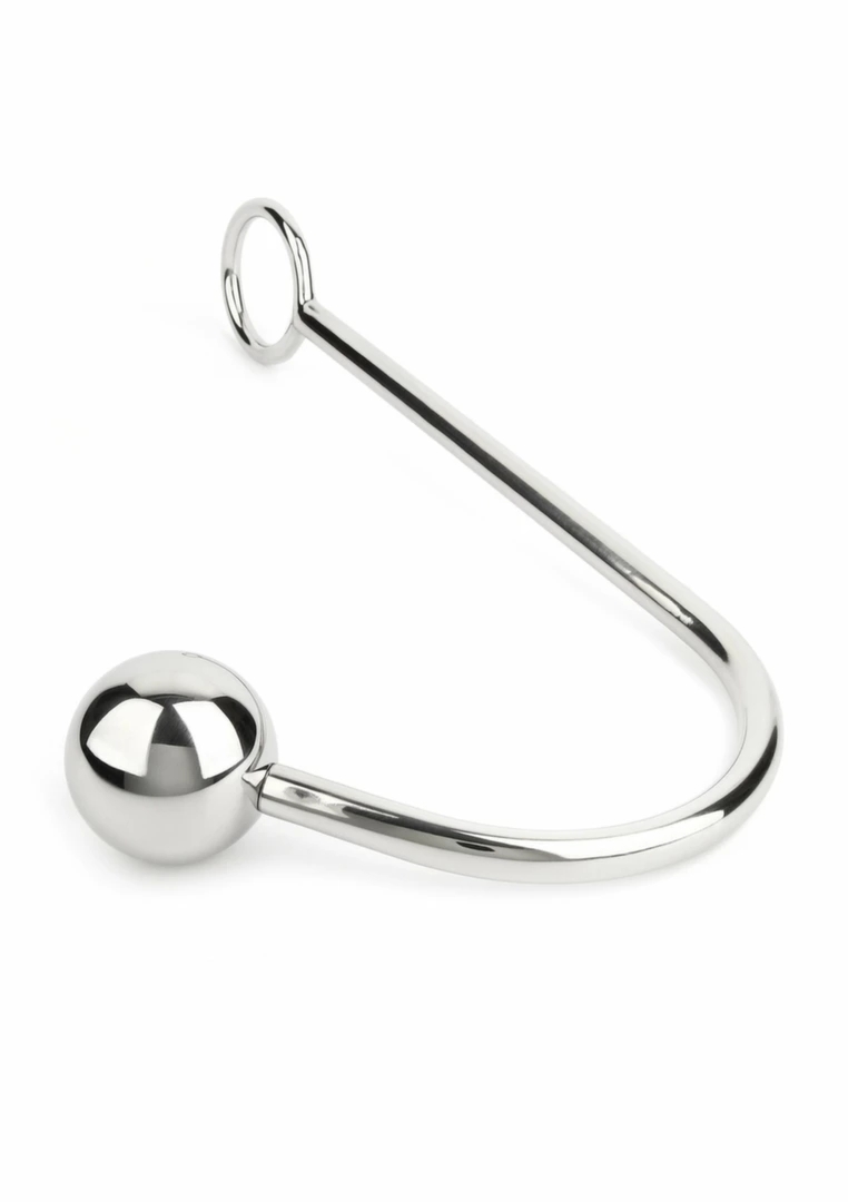 Mr. Steel Bondage Hook Ball 40 mm stal nierdzewna, ergonomiczny hak z uchwytem