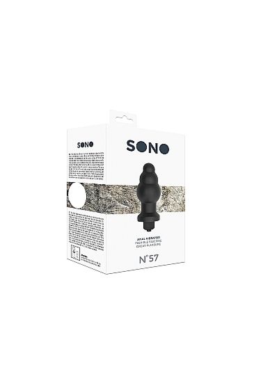 ZATYCZKA ANALNA No. 57 WIBRUJĄCA - No. 57 - Anal Vibrator - Black