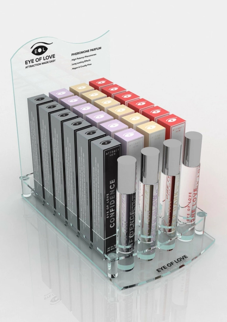 Eye of Love Parfum Counter Display 4x6 10ml zestaw testerów i perfum z feromonami 24 sztuki