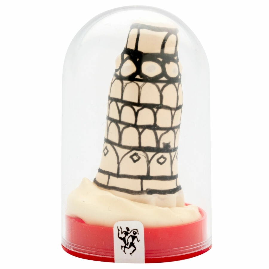 CONDOMERIE Wieża w Pizie – Artystyczna prezerwatywa ręcznie malowana, lateksowa dekoracja