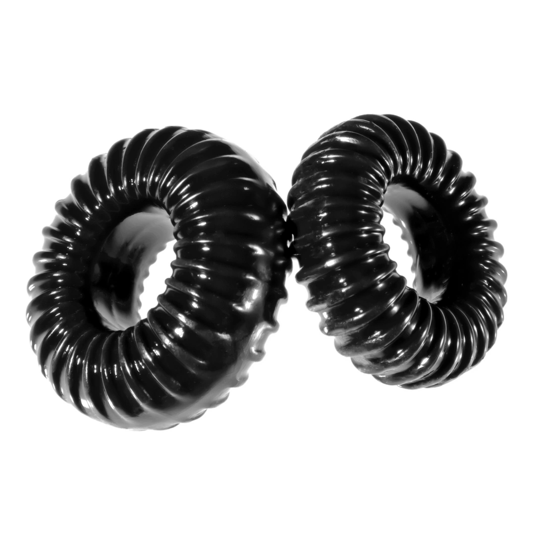 Perfect Fit Brand XPlay Gear – Zestaw 4 silikonowych pierścieni żebrowanych, czarny