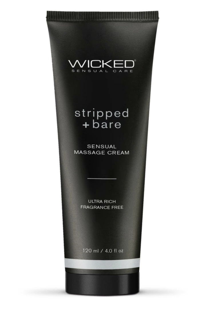 Wicked Sensual Stripped + Bare Krem do Masażu 120ml – bezzapachowy, wegański balsam