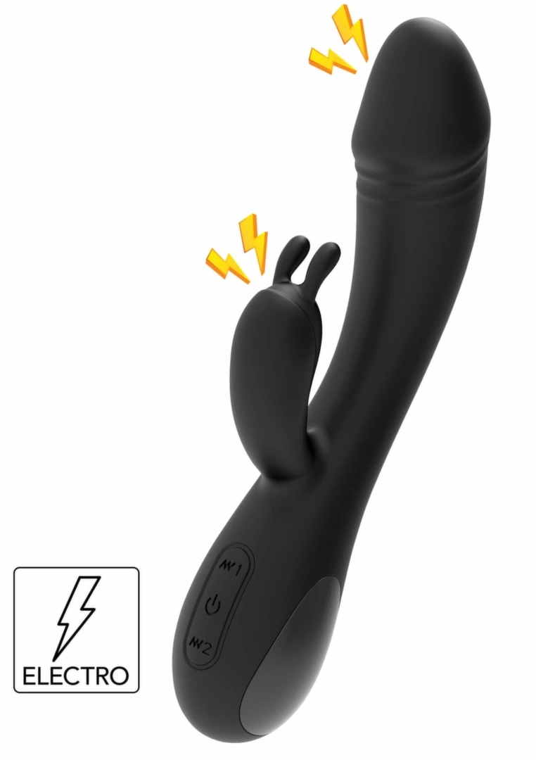 She.E.O eStim Rabbit Vibrator silikonowy, 5 trybów E-Stim, 10 wibracji, wodoodporny