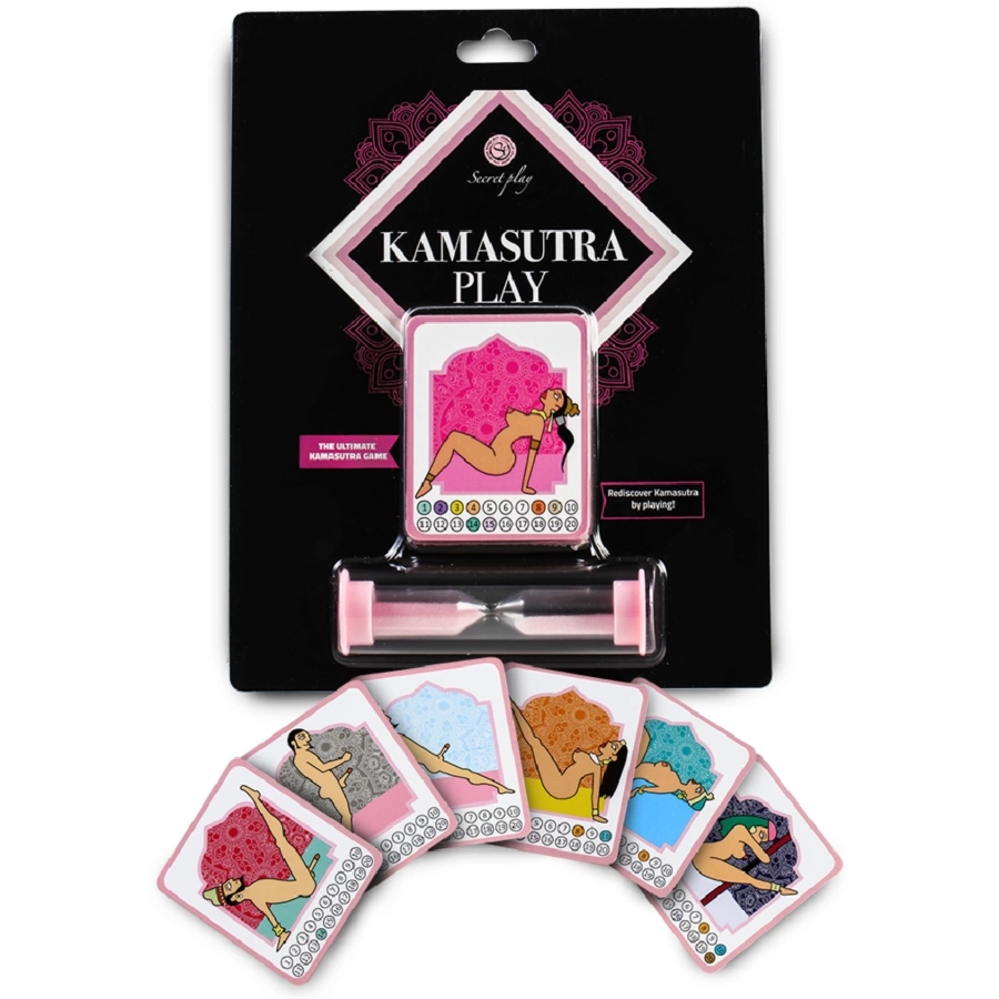 Secretplay Kamasutra Play – Gra dla Par, Wielojęzyczna, 40 Kart Pozycji, Klepsydra