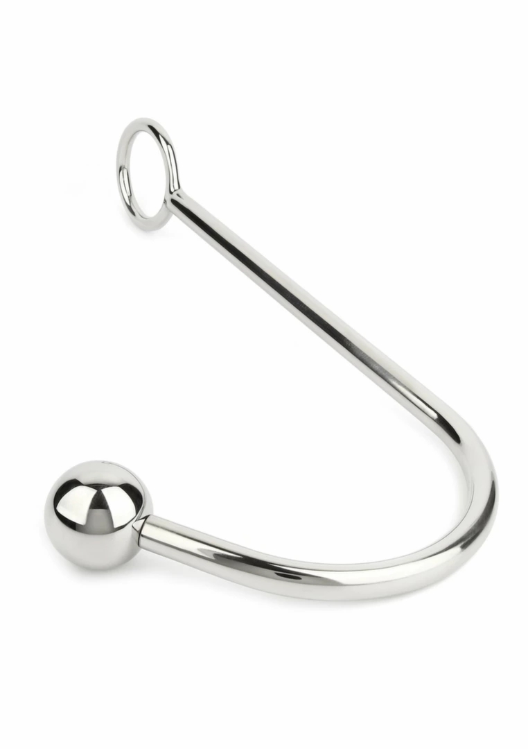 Mr. Steel Bondage Hook stalowy hak z kulą 30 mm, pierścień mocujący, ergonomiczny