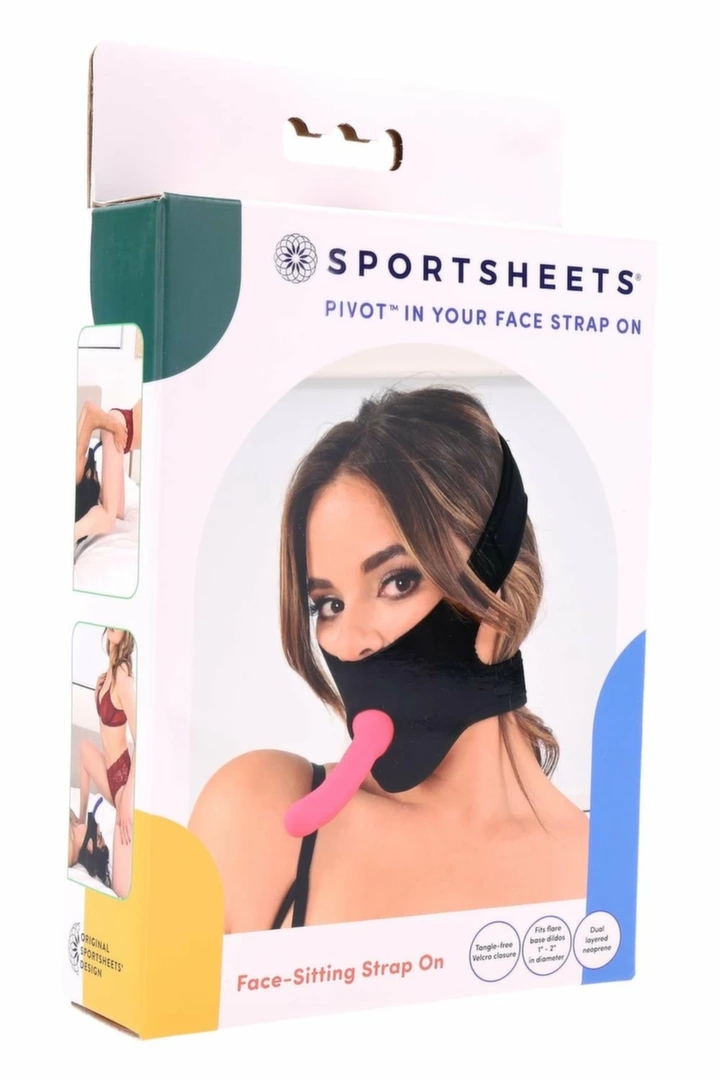 SPORTSHEETS Pivot In Your Face pas neoprenowy z systemem mocowania, 50-58 cm
