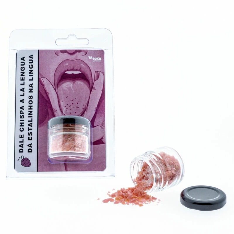 Diablo Picante Taloka Magiczne Całuski truskawkowe 30g – musujące cukierki w słoiczku