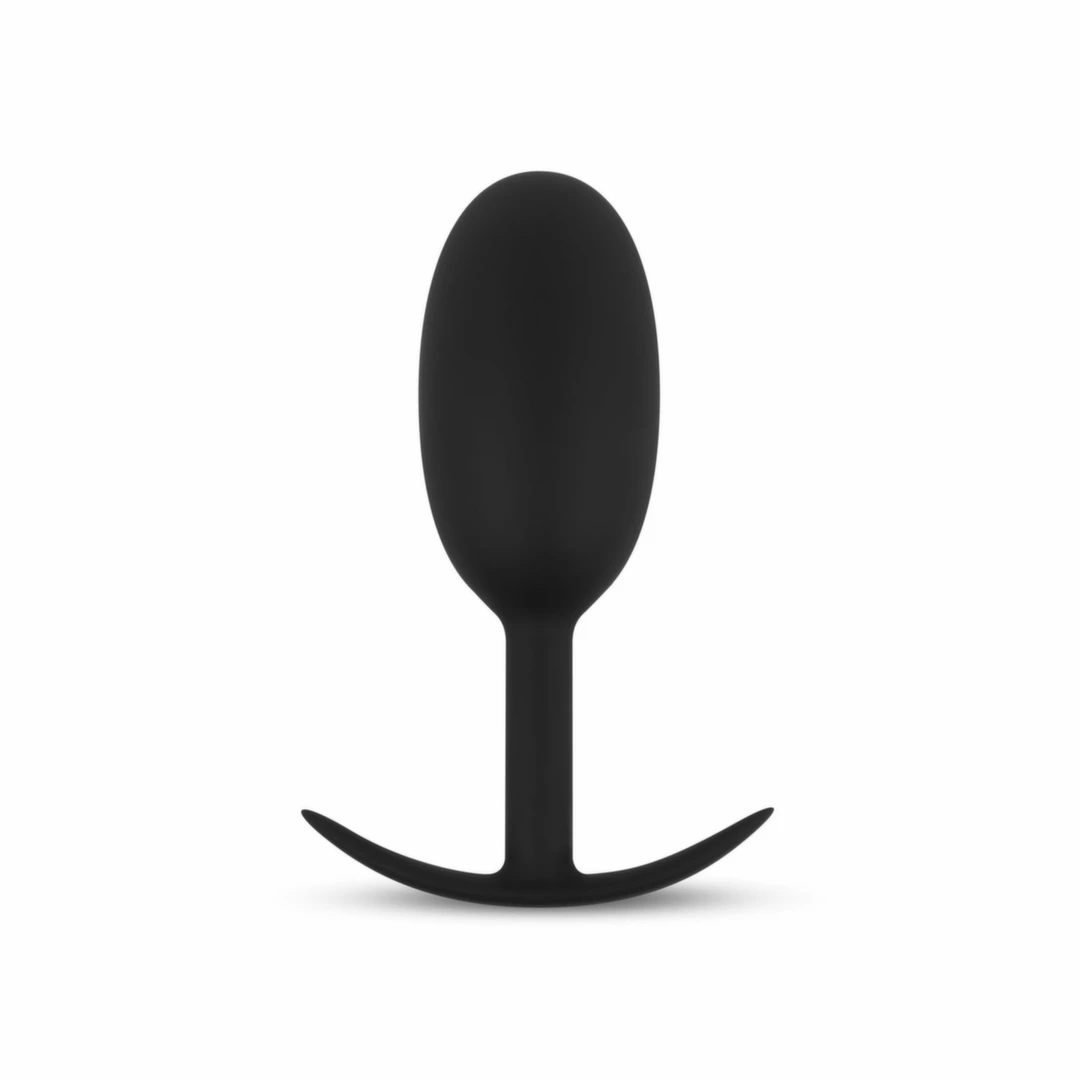 BUTTR Weighted Plug silikonowy 549g z metalowym rdzeniem – czarny, model anatomiczny
