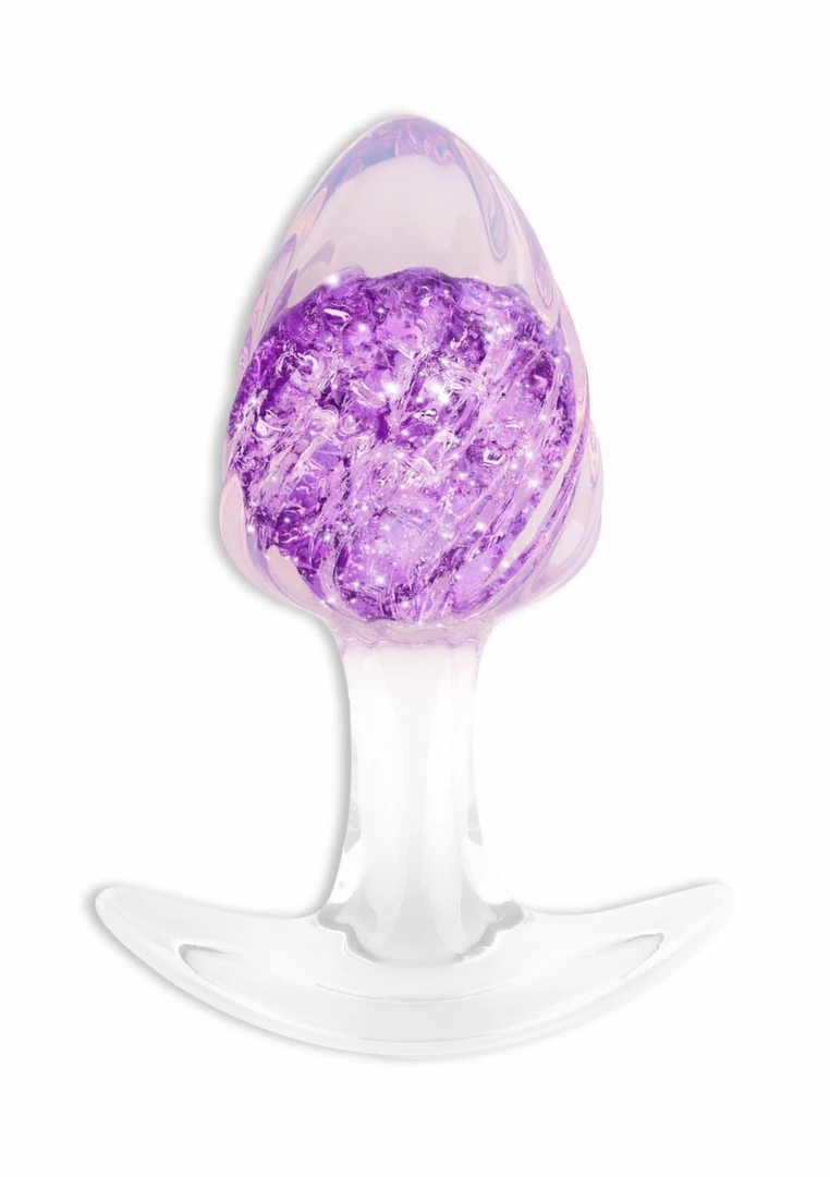 ToyJoy Crystal Plug Medium – silikonowy model z kryształową ozdobą, 8,2 cm, czarny