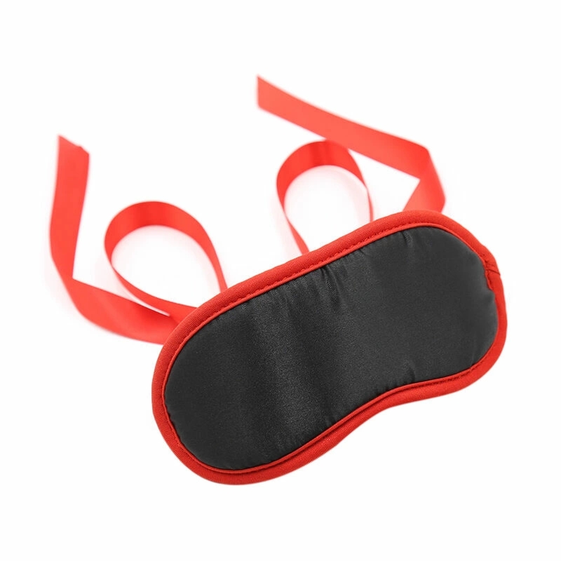 OHMAMA Mask Model Fetish Black z czerwoną krawędzią, uniwersalny, oddychający poliester