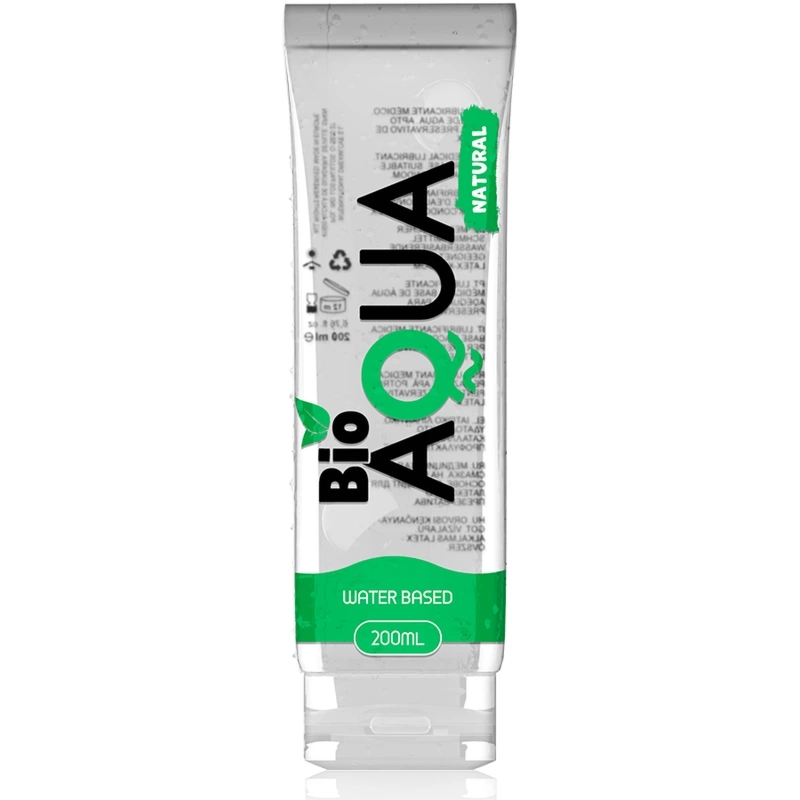 BIOAQUA Lubrykant na bazie wody 200 ml – naturalna formuła, bezbarwny, wydajny