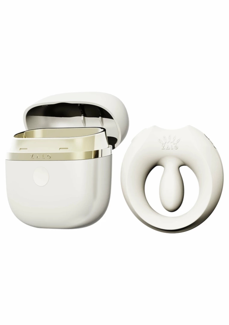 Zalo Apis Vibrating Couples Ring – silikonowy pierścień, aplikacja Bluetooth, etui 2w1, czarny