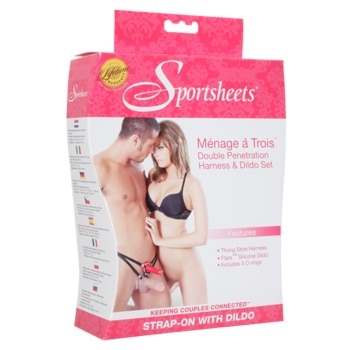 SexShop - Uprząż do podwójnej penetracji Sportsheets - Menage a Trois for Two