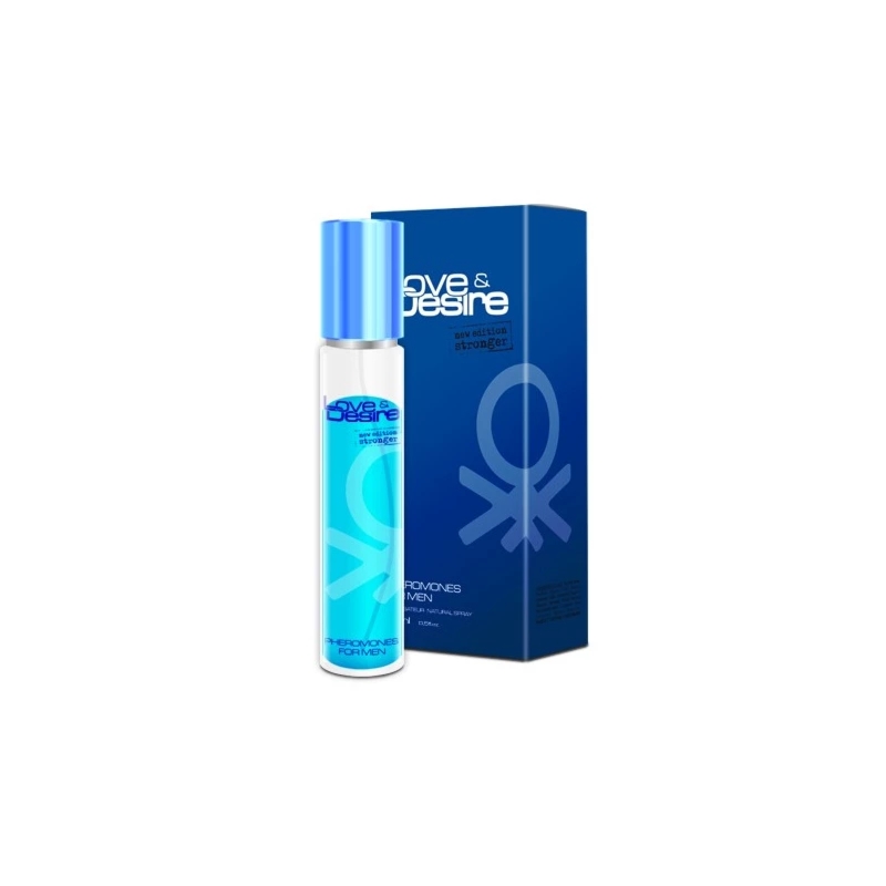 Love&Desire Men 15 ml – czteroskładnikowa kompozycja feromonowa, szklana butelka z atomizerem