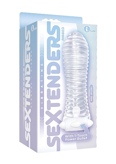 Przedłużka penisa z wibracjami - IC2510-2 - Vibrating Sextenders - Ribbed