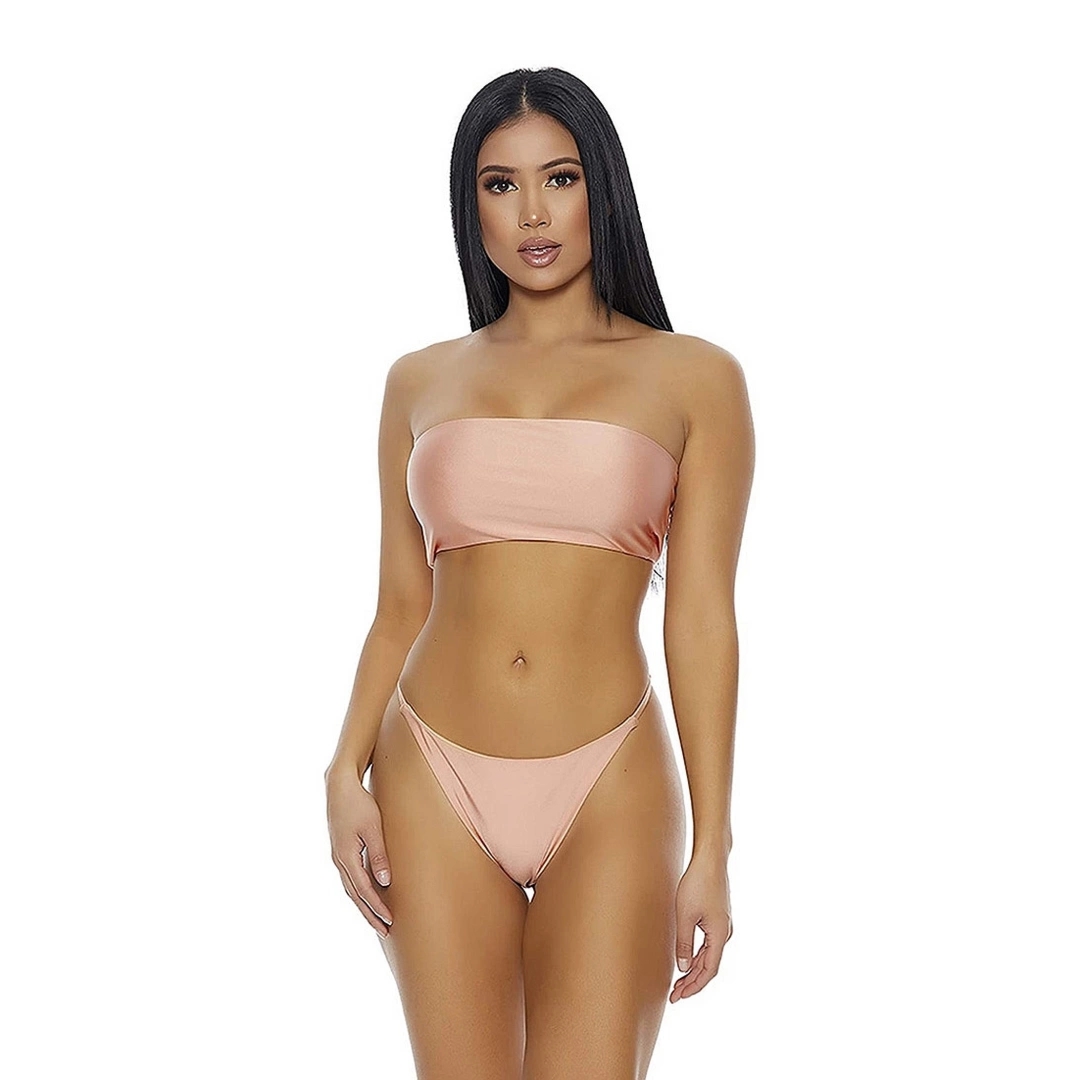 Forplay Sam Luis XL stroj kąpielowy bandeau z dołem typu string, czarny, regulacja
