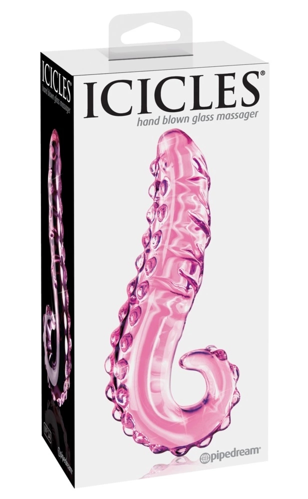 Pipedream Icicles Model 24 szklany masażer zakrzywiony, ręcznie wykonany, 15,5 cm