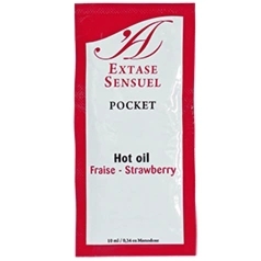 Extase Sensual Olejek do Masażu Truskawkowy 10 ml z feromonami, rozgrzewający i odżywczy