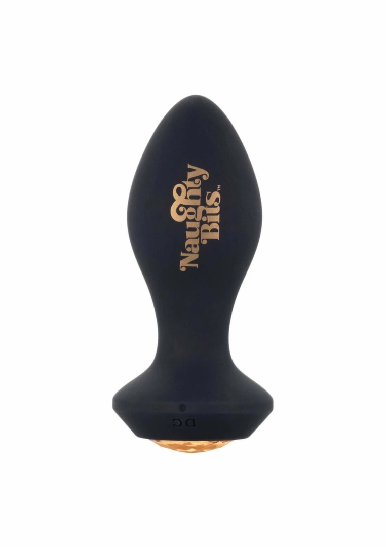 CalExotics Naughty Bits Shake Your Ass silikonowy korek wibrujący 10 trybów, czarny, ładowanie USB