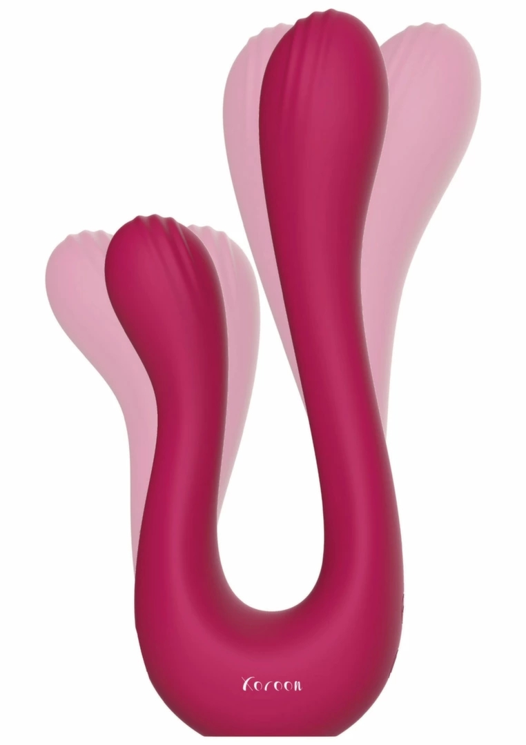 Xocoon Sync Sensation Vibrator – podwojny, silikonowy, 10 trybow, elastyczny, fioletowy