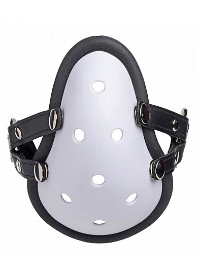 Kaganiec Athletic Cup z odpinanymi paskami - biały AF637 - Musk Athletic Cup Muzzle with Removable Straps - White