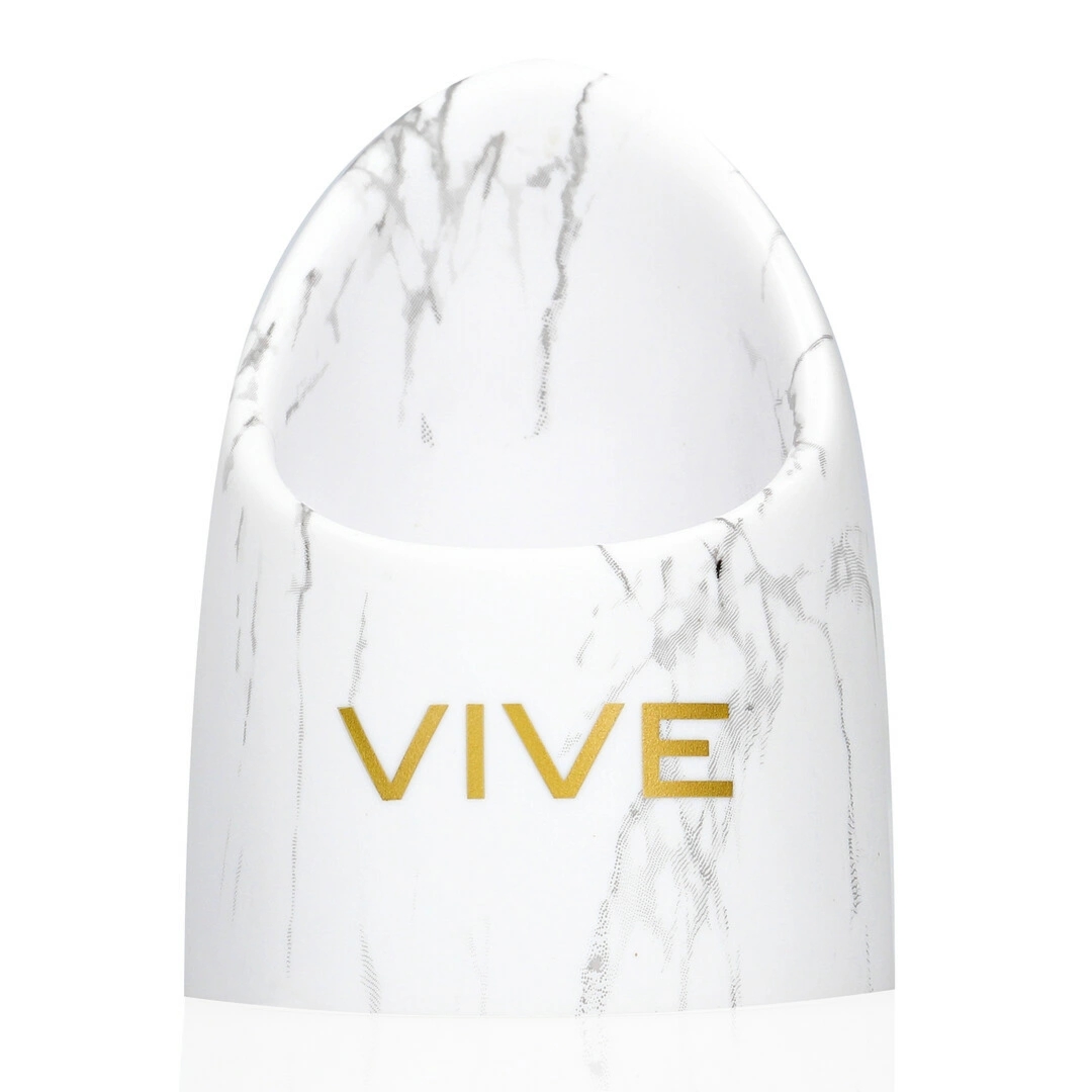 VIVE Marble Print Display – ekspozytor z marmurowym wzorem i złotym logo, ABS