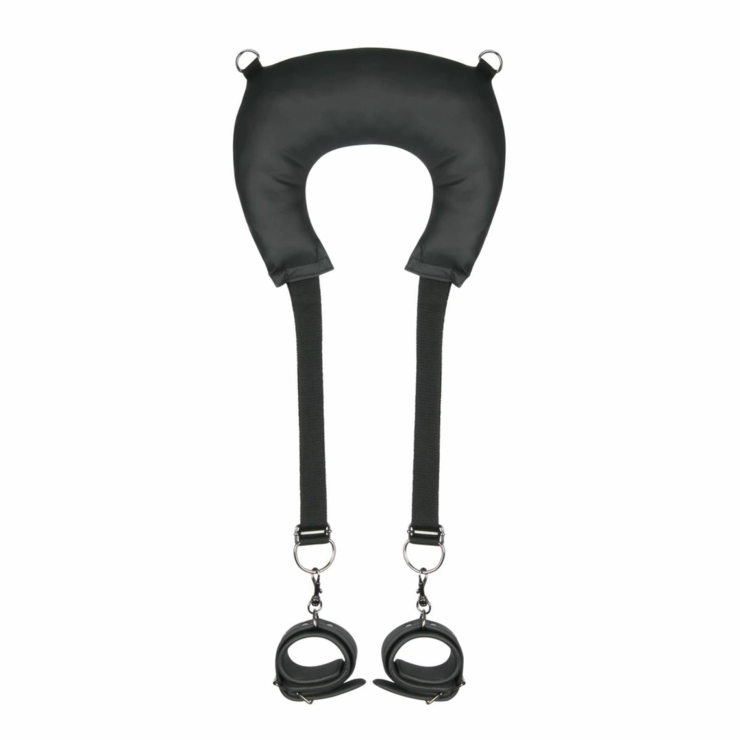 EasyToys System podtrzymujący z ergonomiczną poduszką i regulowanymi paskami, mankiety na kostki, czarny