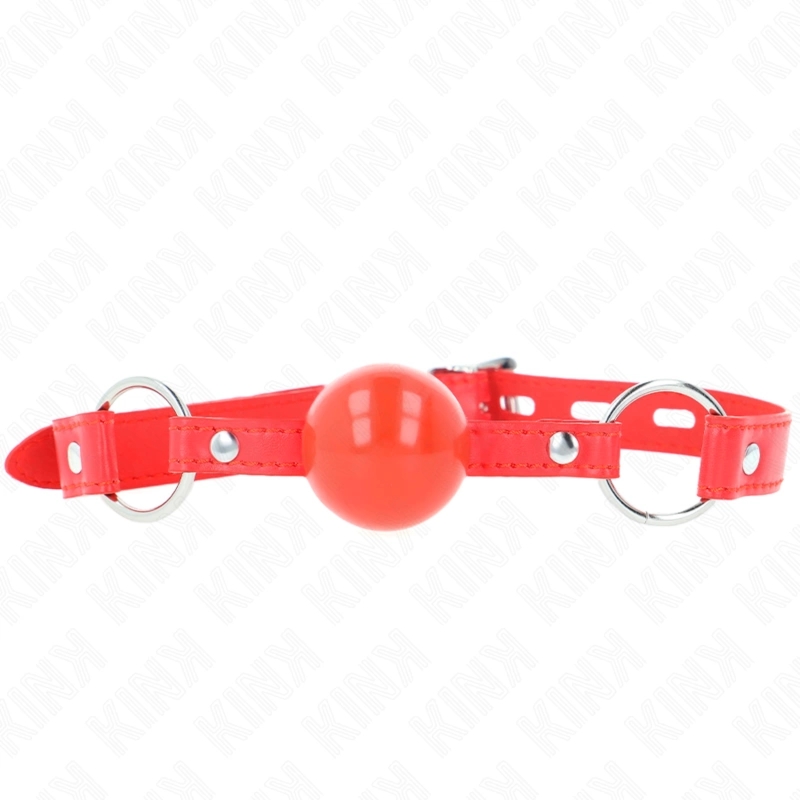 KINK Kula TPE 4 cm z zamkiem – czerwony model, pasek 60x2 cm, regulowany, bezpieczne materiały
