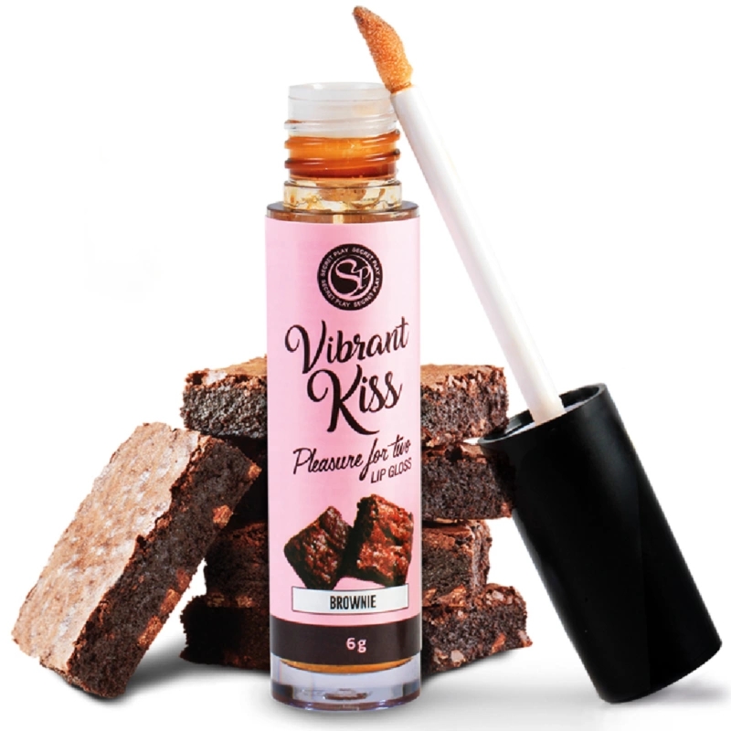 Secret Play Vibrant Kiss Brownie – błyszczyk do ust z efektem chłodzenia, jadalny 6g