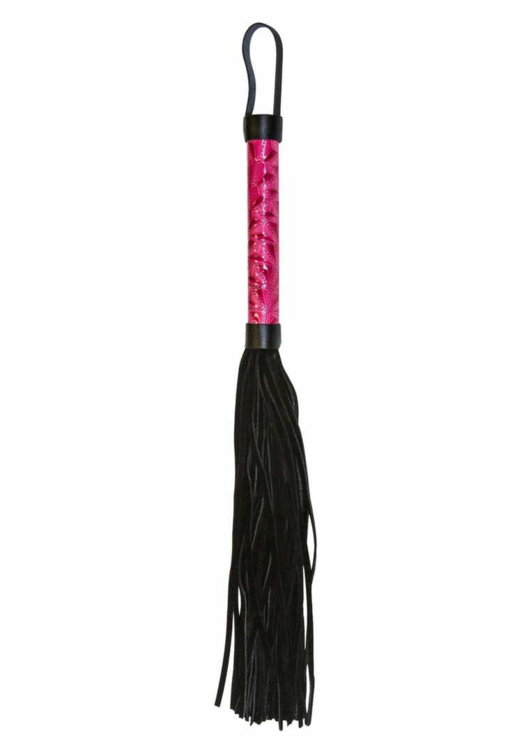 Sportsheets Whip czarny skórzany bicz do masażu, winyl, 45 cm, ergonomiczny