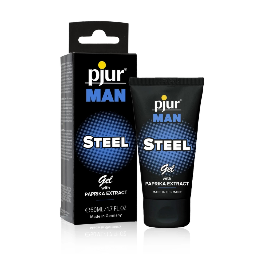 Pjur Man Steel Gel 50 ml – żel pielęgnacyjny z ekstraktem z papryki, codzienna pielęgnacja