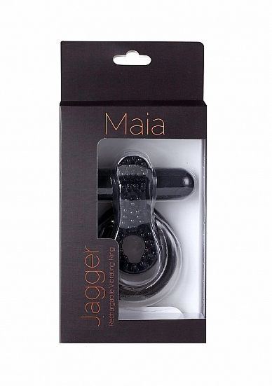 Wodoodporny wibrujący pierścień na penisa Jagger - MA1721-BK1