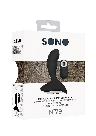 PLUG ANALNY No. 79 zdalnie sterowany - No. 79 - Rechargeable P-Spot Stimulator - Black