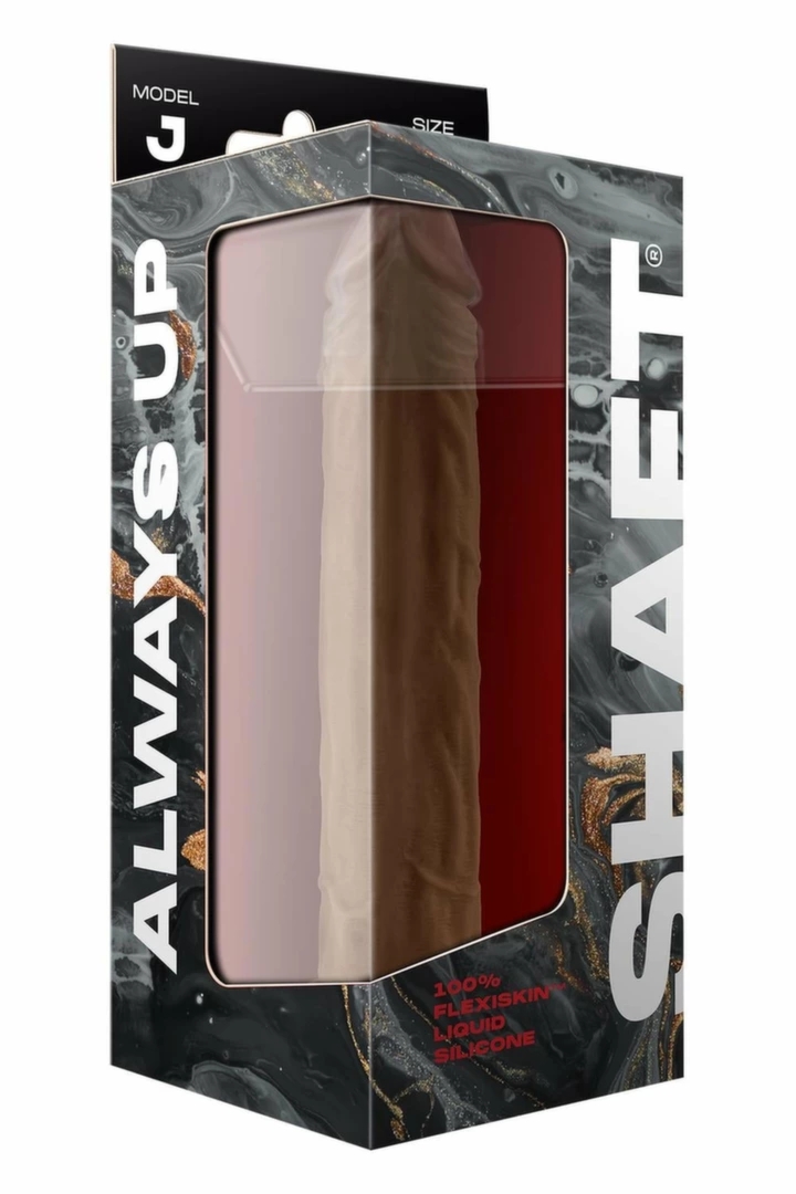 SHAFT Model J 24,1 cm Liquid Silicone Oak – anatomiczny model Flexiskin™, przyssawka, dwuwarstwowy