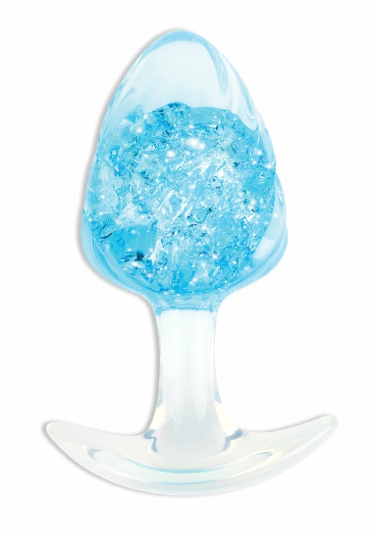 ToyJoy Crystal Butt Plug Large – silikonowy model anatomiczny z kryształową kulą, 12,2 cm