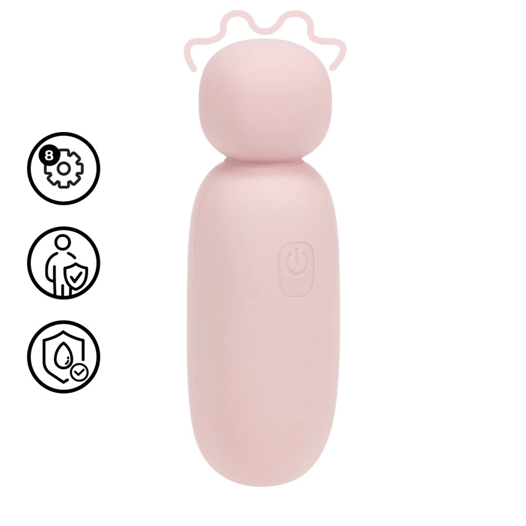 Mochi Mini Chunky Wand Pink – kompaktowy masażer silikonowy, 8 trybów, lekka konstrukcja