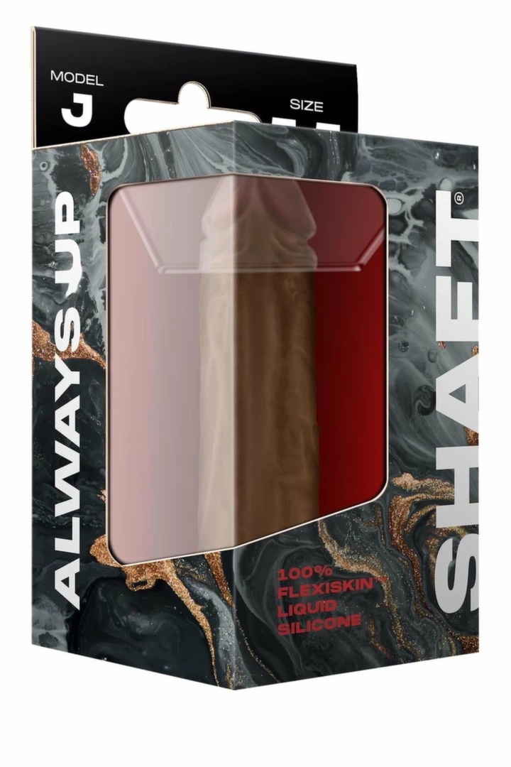 SHAFT Model J 5.5" Liquid Silicone Oak – anatomiczny model Flexiskin™, dwuwarstwowy, przyssawka
