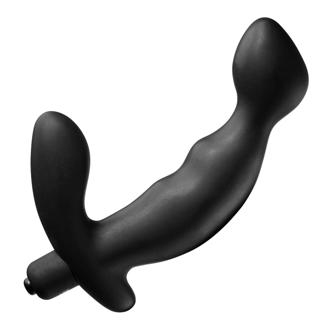 XR Brands Prostate Explorer silikonowy model masujący punkt P – czarny, system wibracji