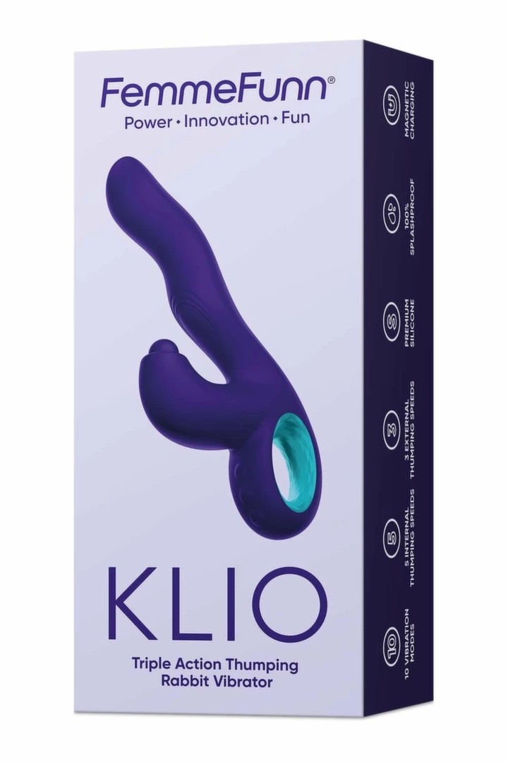 FemmeFunn Klio Dark Purple – zaawansowany model z potrojnym systemem ruchu, SoftFeel™, wodoodporny