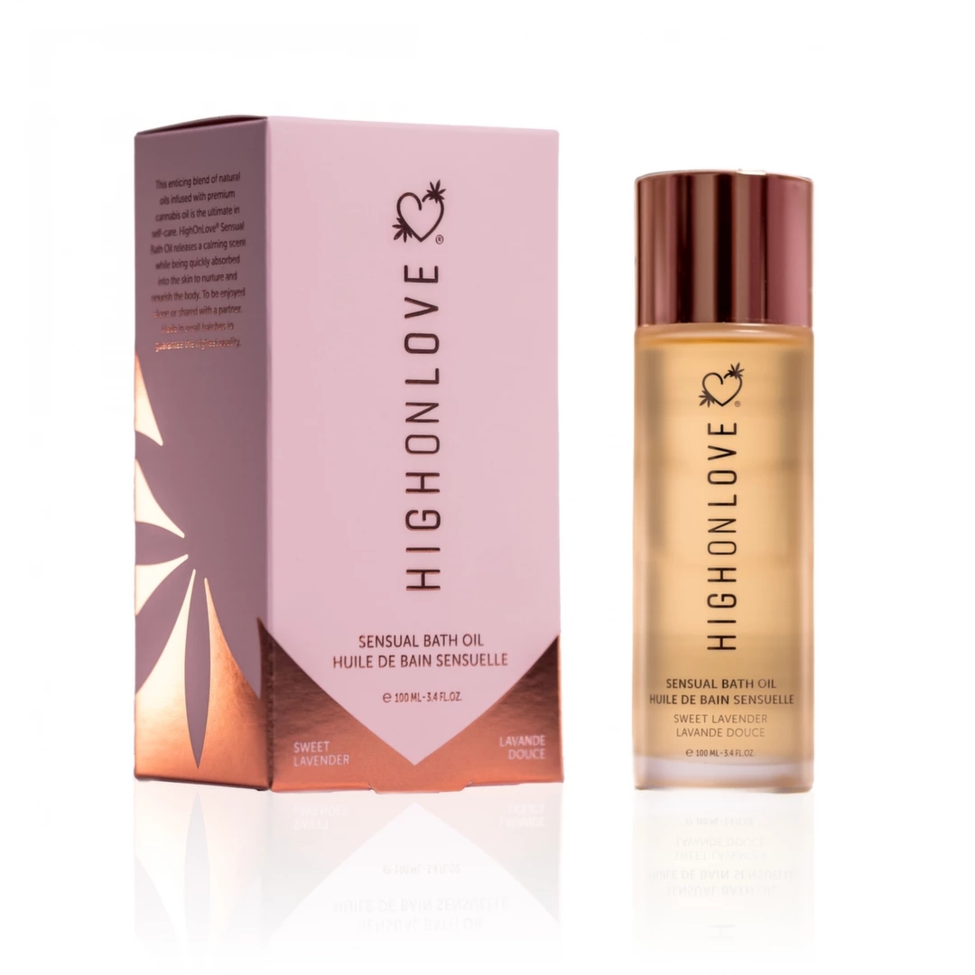 HighOnLove Bath Oil Lavender Honeybee 100ml naturalny olejek do kąpieli, konopie