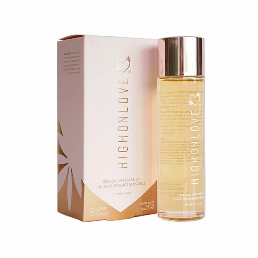 HighOnLove Massage Oil Biały Czekoladowy 120ml, naturalny olejek do masażu