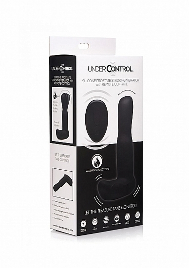 Stymulator prostaty z pilotem - Silicone Prostate Stroking Vibrator with Remote Control - AF943